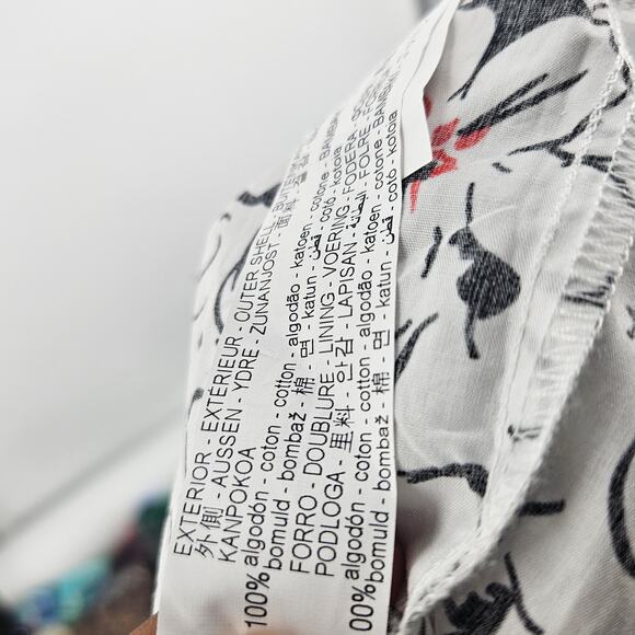 Zara Dress White Abstract Floral Sleeveless Square Neck A-line Midi NWT Size XS - Picture 8 of 9